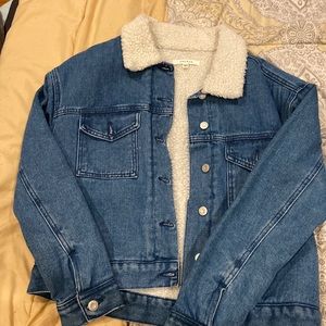 PACSUN Jeanjacket with faux fur